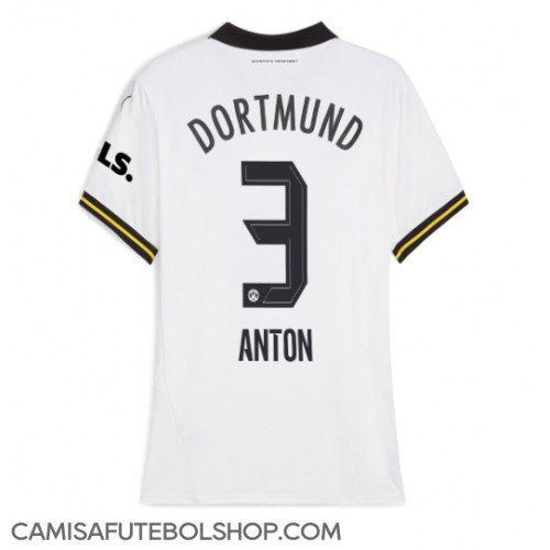 Camisa de time de futebol Borussia Dortmund Waldemar Anton #3 Replicas 3º Equipamento Feminina 2024-25 Manga Curta